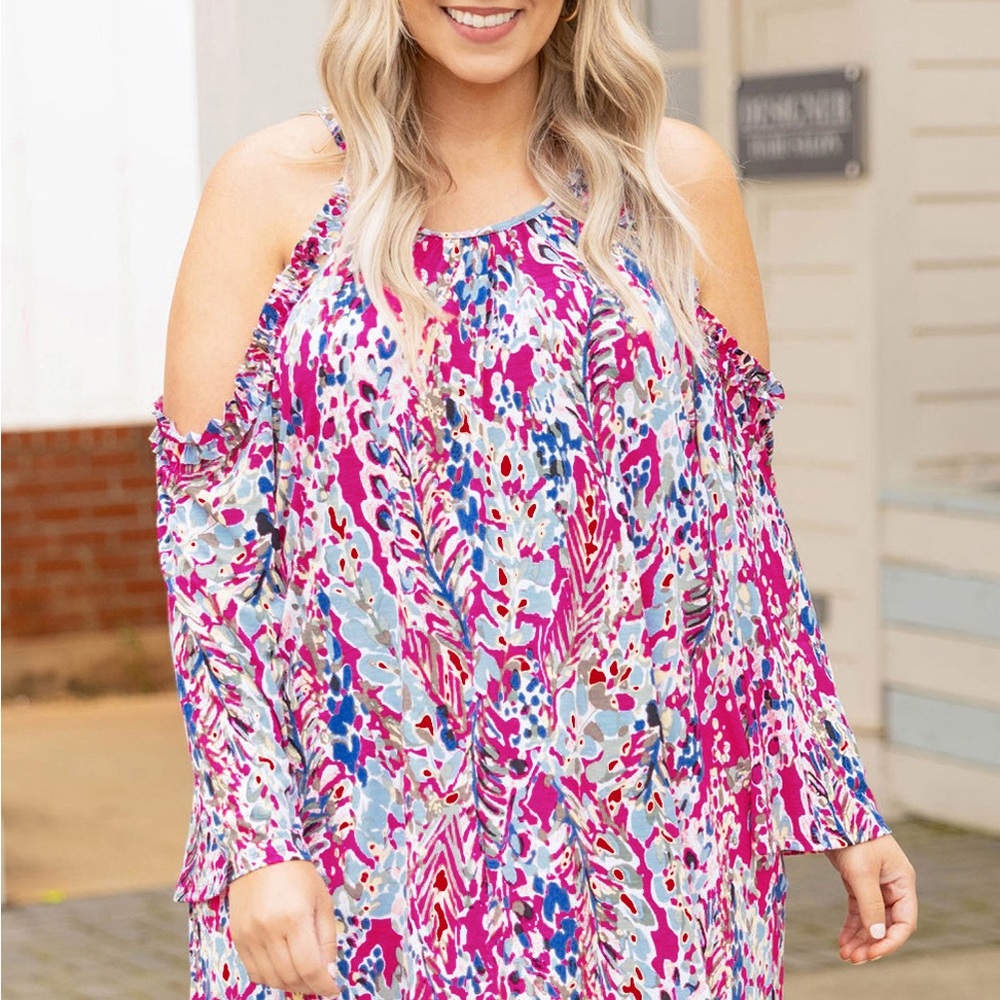 Boho long top plus size